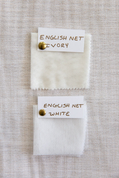 white or Ivory netting fabric for wedding veils and gloves