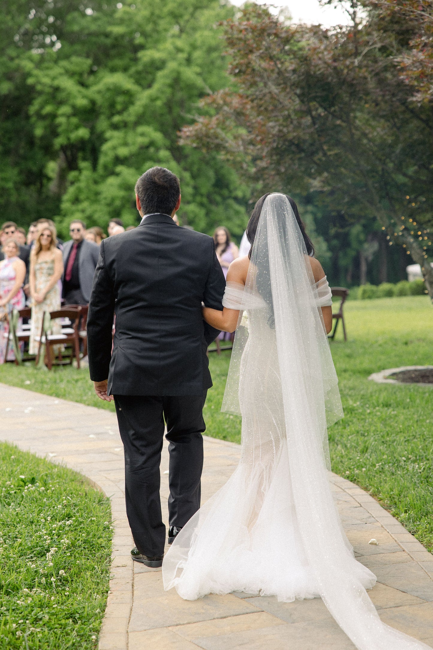 Ivory Dew Drop Wedding Veil, Sofia Richie Resin Droplet