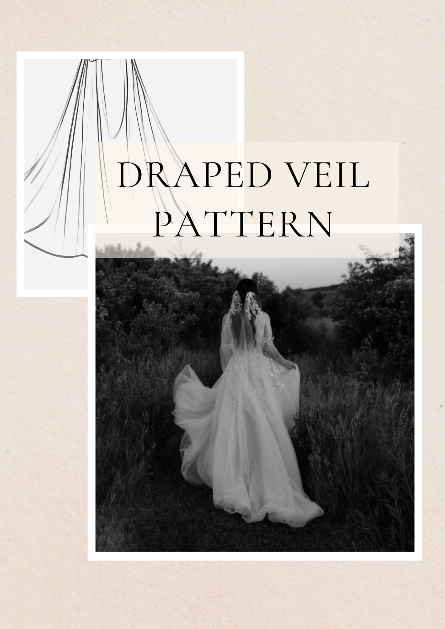 easy draped cape veil pattern sewing instructions for boho brides