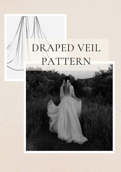 easy draped cape veil pattern sewing instructions for boho brides
