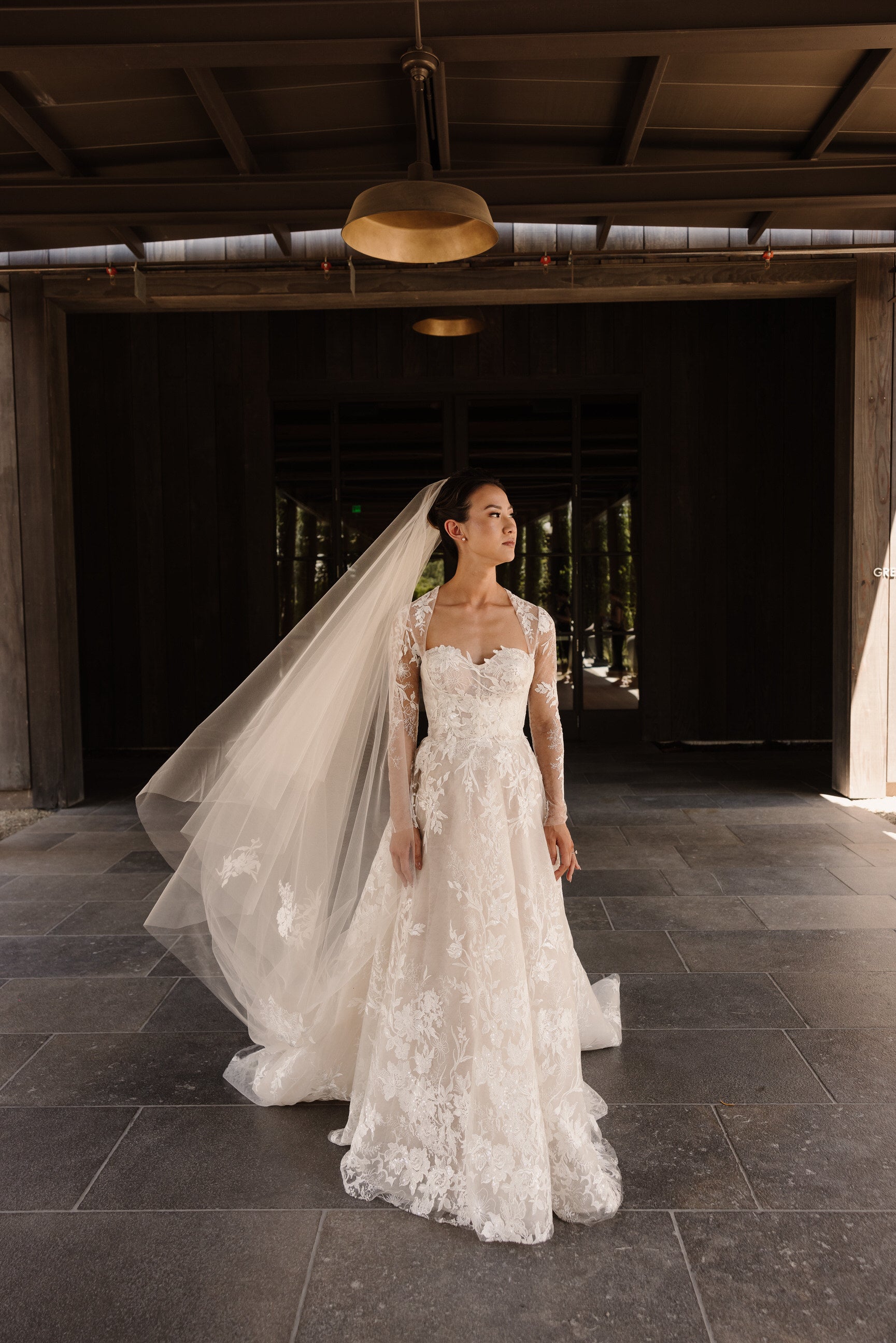 lace wedding dress with veil Bring your own Lace