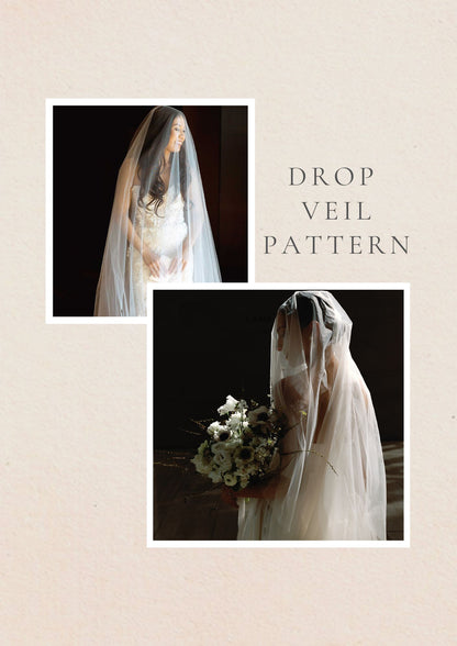 DIY Simple Cathedral Length Drop Wedding Veil Pattern PDF Tutorial