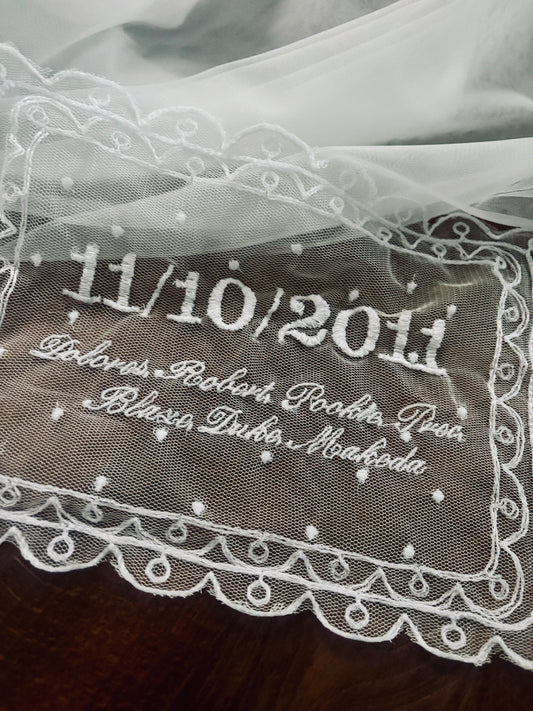 Anniversary Lace Handkerchief for Couple: Keepsake Save the Date