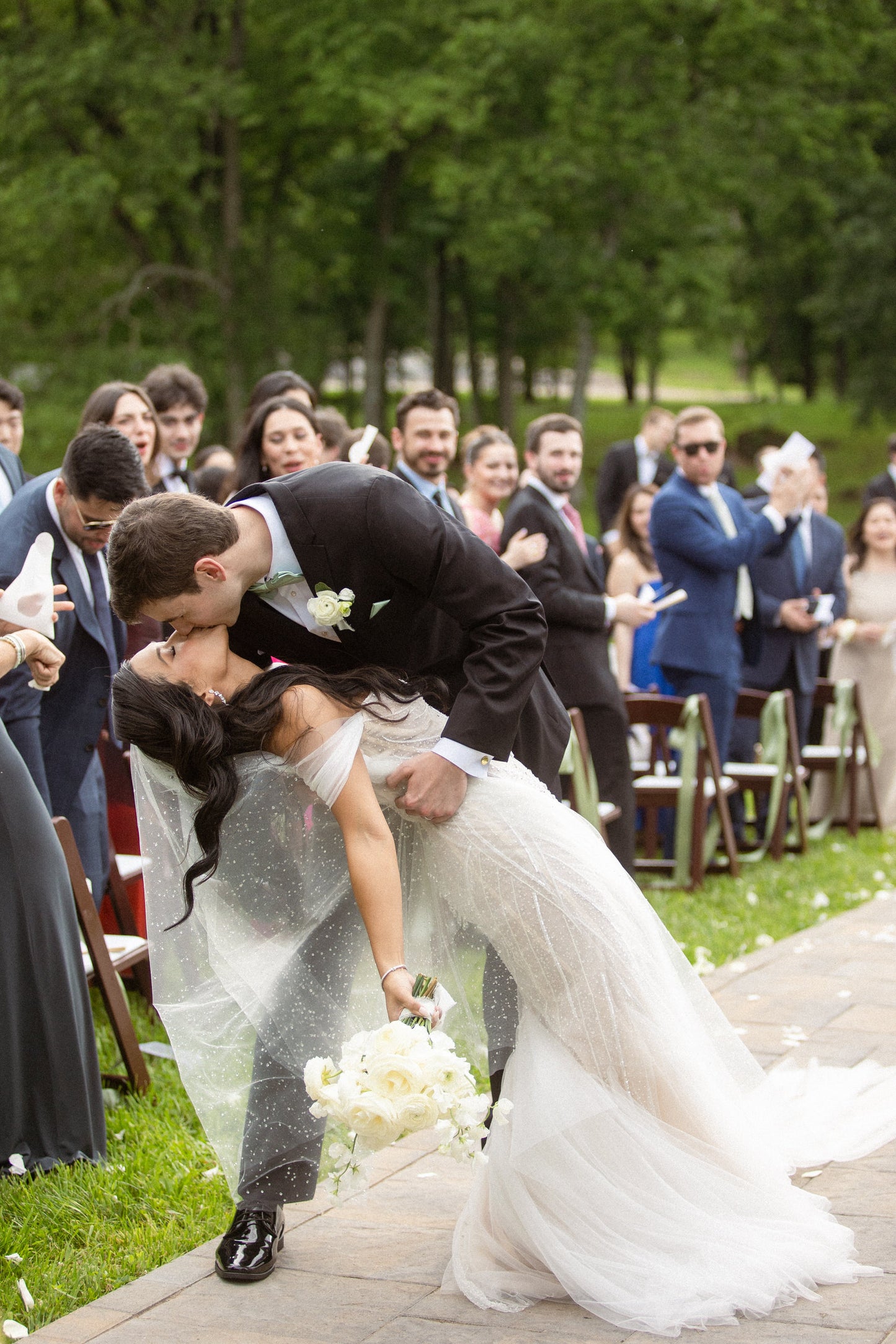 Ivory Dew Drop Wedding Veil, Sofia Richie Resin Droplet