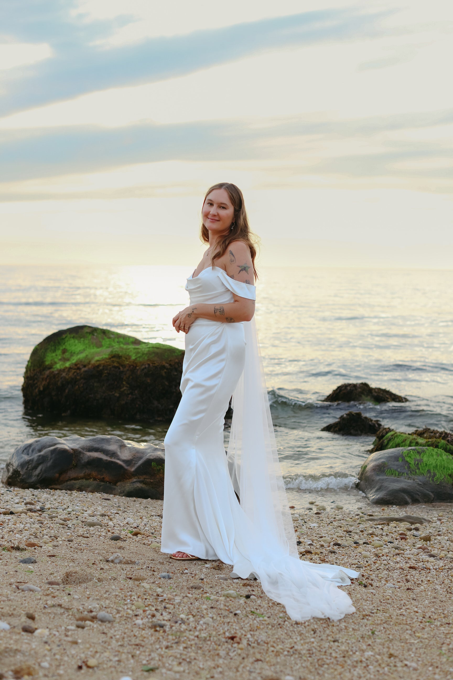Off White Silk Cascade One Tier Wedding Veil in Chapel Length One Blushing Bride Custom Wedding Veils Off White Silk Cascade One Tier Wedding Veil in Chapel Length One Blushing Bride Custom Wedding Veils