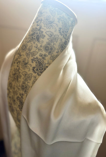 ivory mulberry silk wedding scarf for strapless bridal gowns