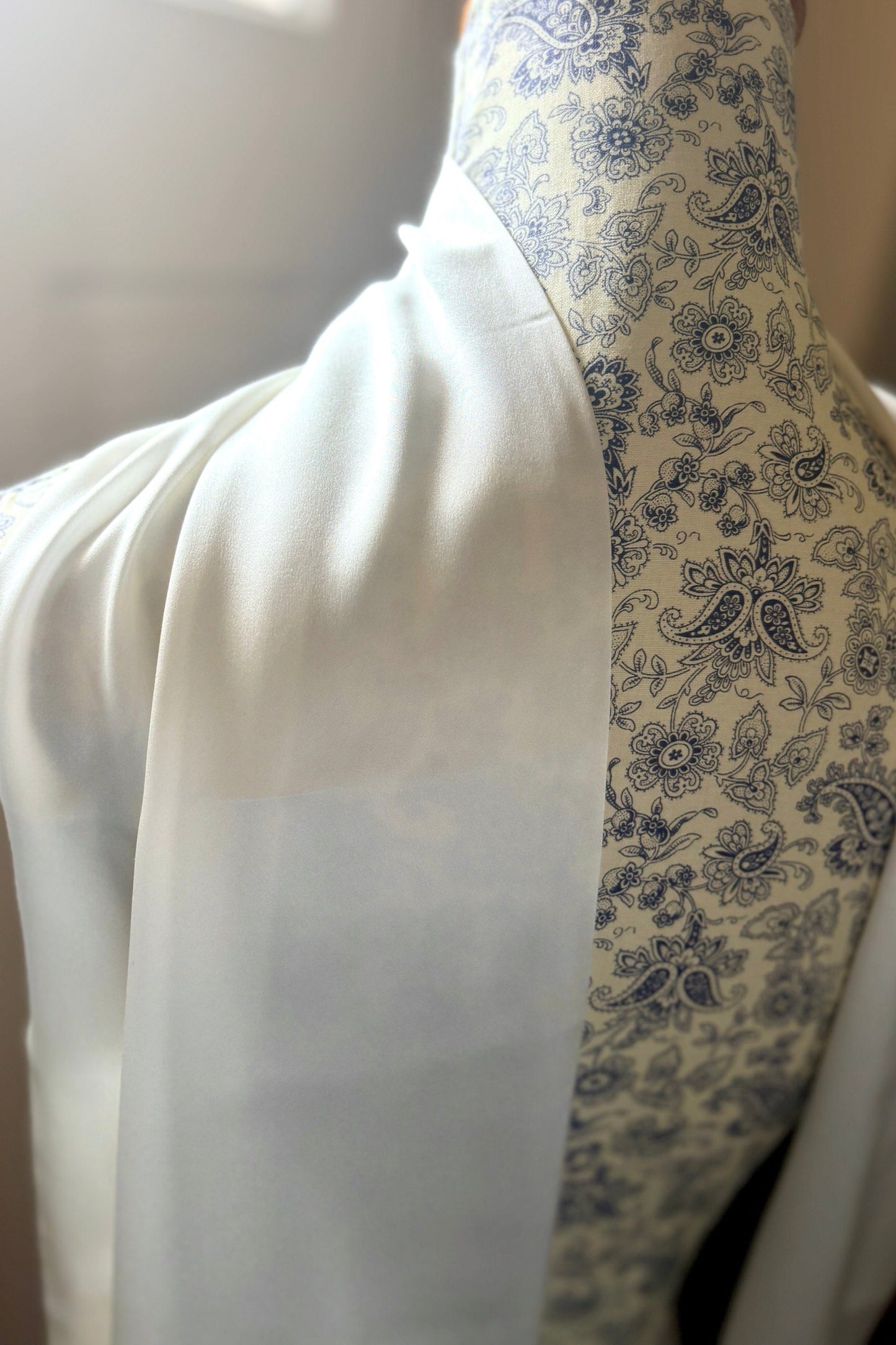 silk satin long narrow bridal scarf for wedding reception