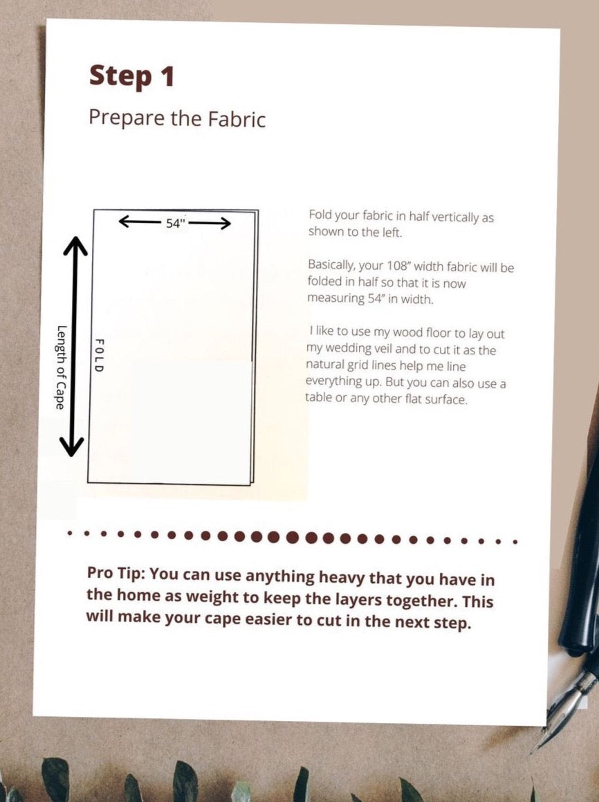 page of church veil pattern tutorial for first holy communion